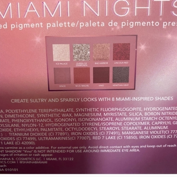 New Shaina B ‘Miami Nights’ Palette, 8 Shades - Picture 4 of 4
